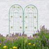 4 Pack Metal Garden Trellis Rustproof Trellis For Climbing Plants Outdoor Flower Support - Green - Image 15