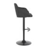 Boyne - Industrial Adjustable Barstool With Swivel (Set of 2) - Black / Dark Gray - Image 3
