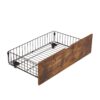 Modern Style Full Bed Drawers With Wheels Storage Solution - Brown / Black - Image 5