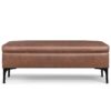 Rebecca - Large Coffee Table Storage Ottoman With Lift Up Lid - Brown - Image 2