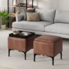 Natasha - Storage Ottoman With Tray - Brown - Image 5