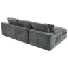 Cloud Sectional Sofa Upholstered Sofa Couch With Double-Layer Cushion And Side Pockets, Free Combined Sectional Sofa Full Compressed Sofa For Living Room - Gray - Image 26