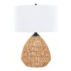 Congo - Contemporary Rattan Table Lamp - Natural / Matte Black / White - Image 2