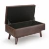 Owen - Small Rectangular Storage Ottoman - Distressed Chestnut Brown - Image 3