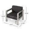 Aviara - Luxurious Outdoor Club Chair Low Profile Deep Seating - Silver - Image 6