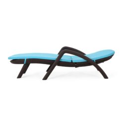 Mikael - Chaise Lounge With Cushion - Dark Brown