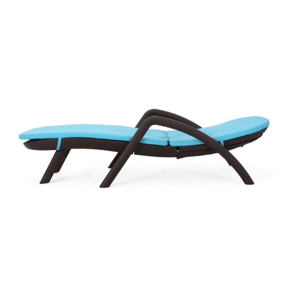Mikael - Chaise Lounge With Cushion - Dark Brown