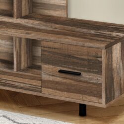 TV Stand, Console, Media Entertainment Center, Storage Drawer, Contemporary & Modern - Brown