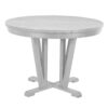 Topmax - 5 Piece Rustic Extendable Dining Table Set Round Trestle Table And 4 Cross Back Dining Chairs For Kitchen, Dining Room - Gray - Image 15