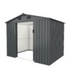 Industrial - 6' x 8' Garden Metal Shed Premium - Dark Gray - Image 3