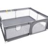 Fabric Baby Playpen, Baby Fence Play Area With Anti Slip Base - Gray - Image 14