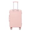 Set 3 Pieces 20" / 24" / 28" Abs Spinner Wheel Luggage, Matching Color, With Combination Lock - Pink - Image 27