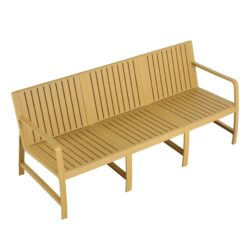 1 Piece Indoor / Outdoor 3 Seater Sofa, UV Resistant, Waterproof And Durable - Brick Yellow