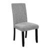 5 Piece Round Dining Table Set, Modern Dining Table And 4 Upholstered Chairs For Dining Room, Kitchen Room, Living Room - Gray / Black - Image 13