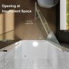 Semi-Frameless Pivot Shower Door In Chrome With Clear Glass - Chrome - Image 6