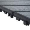 Durable Plastic Interlocking Deck Tiles, 44 Pack, Waterproof Outdoor And Indoor Use, 12" X 12" - Dark Gray - Image 6
