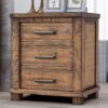 Drawer Reclaimed Solid Wood Framhouse Nightstand - Natural - Image 2