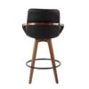 Cosmo - Mid-Century Counter Stool - Walnut / Black - Image 4
