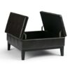 Dover - Square Coffee Table Storage Ottoman - Tanners Brown - Image 2