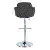Boyne - Contemporary Adjustable Barstool With Swivel With Rounded T Footrest (Set of 2) - Chrome / Dark Gray - Image 5