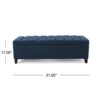 Guernsey - Ottoman Fabric Storage With Tufted Top - Navy Blue - Image 3