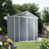 6X8Ft Resin Outdoor Storage Shed Kit-Perfect To Store Patio Furniture - Gray - Image 3