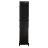 Rustic 3 Panel Room Divider 6Ft Wood Folding Privacy Screen With Metal Frame And Louver Design - Black - Image 10