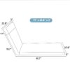 2 Piece Indoor / Outdoor Chaise Lounge Chair Cushion Set With Ties, Patio Seat Cushions For Lawn, Pool & Beach - Blue Leaf - Image 2