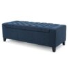 Guernsey - Ottoman Fabric Storage With Tufted Top - Navy Blue - Image 10