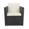 11 Piece Patio Wicker Conversation Set, 10 Seater Patio Sectional Set With 3 Storage Box Under Seat - Brown / White - Image 13