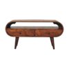Circular TV Stand - Chestnut - Image 10
