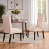 Harding - Tufted Dining Chair (Set of 2) - Natural - Image 5