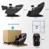 Deluxe - Massage Chair Full Body, 3D Sl Track Zero Gravity Massage Chair Recliner With Calf And Foot Rollers, Ai Voice Control, LCD Screen, Quick Access Buttons - Gray / Brown - Image 20