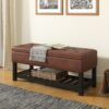 Lomond - Storage Ottoman Bench - Distressed Saddle Brown - Image 8