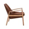 Accent Chair (Set of 2) Mid-Century Modern Armchair With Solid Wood Frame, Reading Leisure Chair With High Back For Living Room - Brown - Image 4