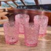 Paisley - Acrylic Glasses Drinking (Set of 4) Dof, Bpa Free, 13Oz - Pink - Image 5