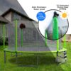 16Ft Trampoline With Basketball Hoop Pump And Ladder (Inner Safety Enclosure) With Soccer Goal - Green - Image 4