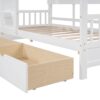 Twin Size House Bed With 2 Drawers, Kids Bed With Storage Shelf - White - Image 13