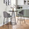 Ahoy - Contemporary Fixed Height Counter Stool (Set of 2) - Black / Gray - Image 8