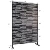 Outdoor & Indoor Privacy Screen Freestanding Decorative Panel Steel - Black - Image 5