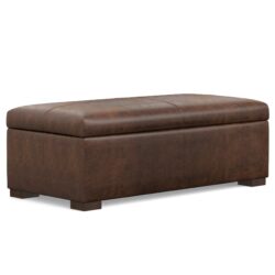 Gabbie - Rectangular Storage Upholstered Ottoman - Brown
