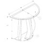 Accent Console Table For Entryway, Mirror, Transitional - Silver - Image 5