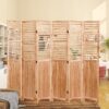 Panel Wooden Folding Room Divider - Natural - Image 18