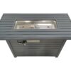 Propane Outdoor Fire Pit Table With Lid - Gray - Image 4