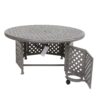 Cast Aluminum Propane Gas Firepit Table, Chat Height - Gray - Image 3