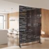 Outdoor & Indoor Privacy Screen Freestanding Decorative Panel Steel - Black - Image 13