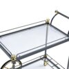 Cyrus - Clear Glass Serving Cart - Black / Gold - Image 5