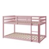 Twin Over Twin Floor Bunk Bed - Pink - Image 9