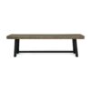 Cloud - Outdoor Bench With Acacia Wood Frame And Slat Panel Design (Set of 2) - Sandblast Gray / Black - Image 4