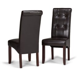 Cosmopolitan - Deluxe Tufted Parson Chair (Set of 2) - Tanners Brown
